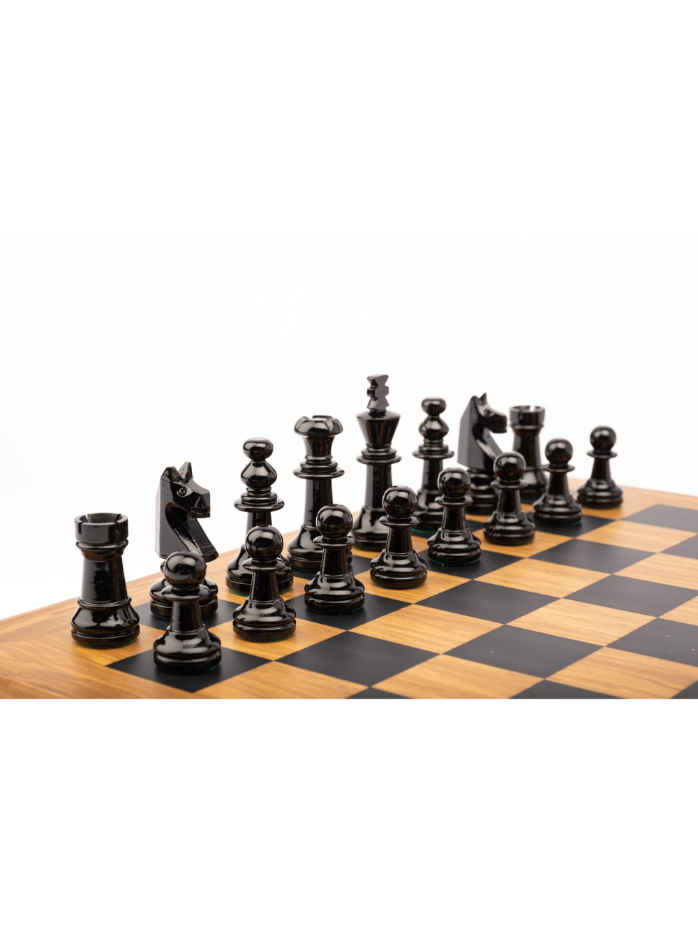 English model nº5 chess set olive wood pieces  and board