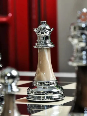 The Contemporary Series Plastic Chess Pieces - 3.5" King