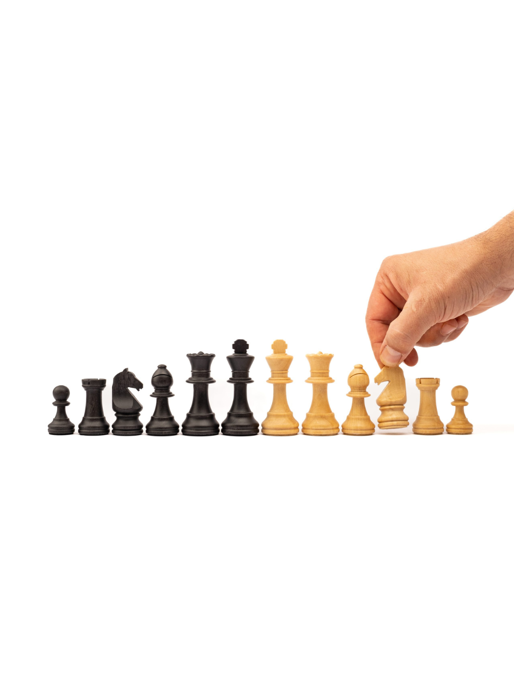 Staunton Europa nº3 chess weighted pieces – BLACK