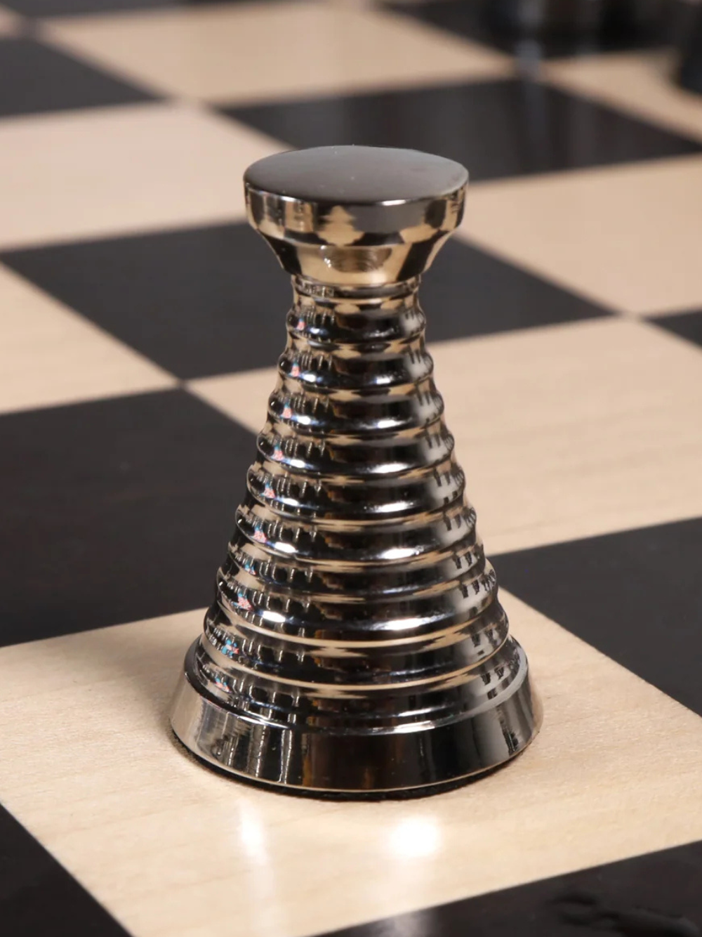 3.9" Modern Brass Metal Luxury Chess Set - Chess Pieces Only - Silver & Antique chessmen