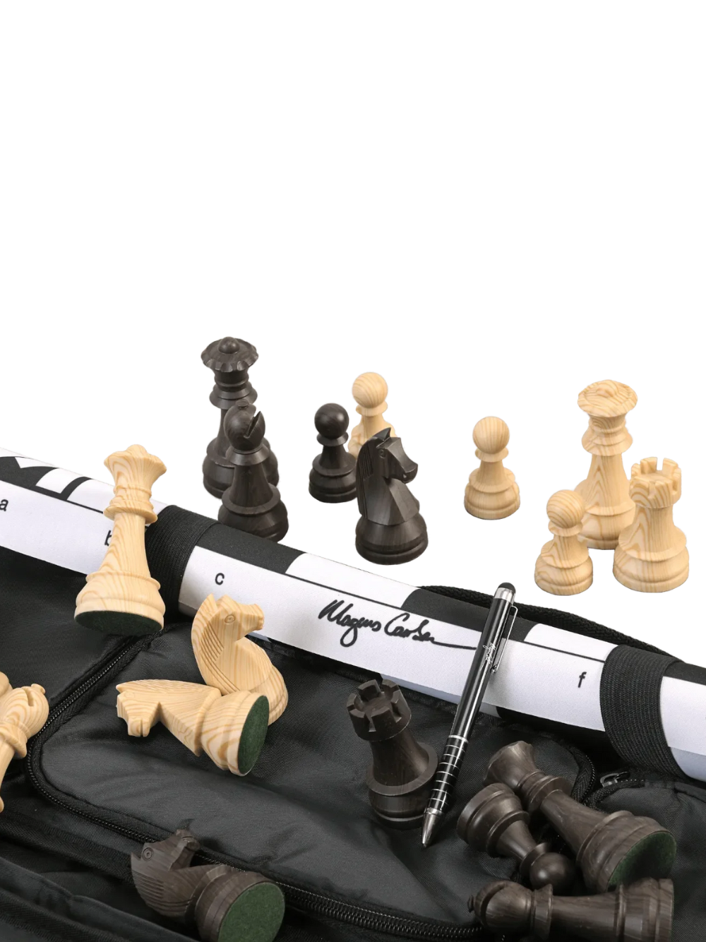 Magnus Carlsen Signature Series Chess Set Combo - Pieces with Board &amp; Bag