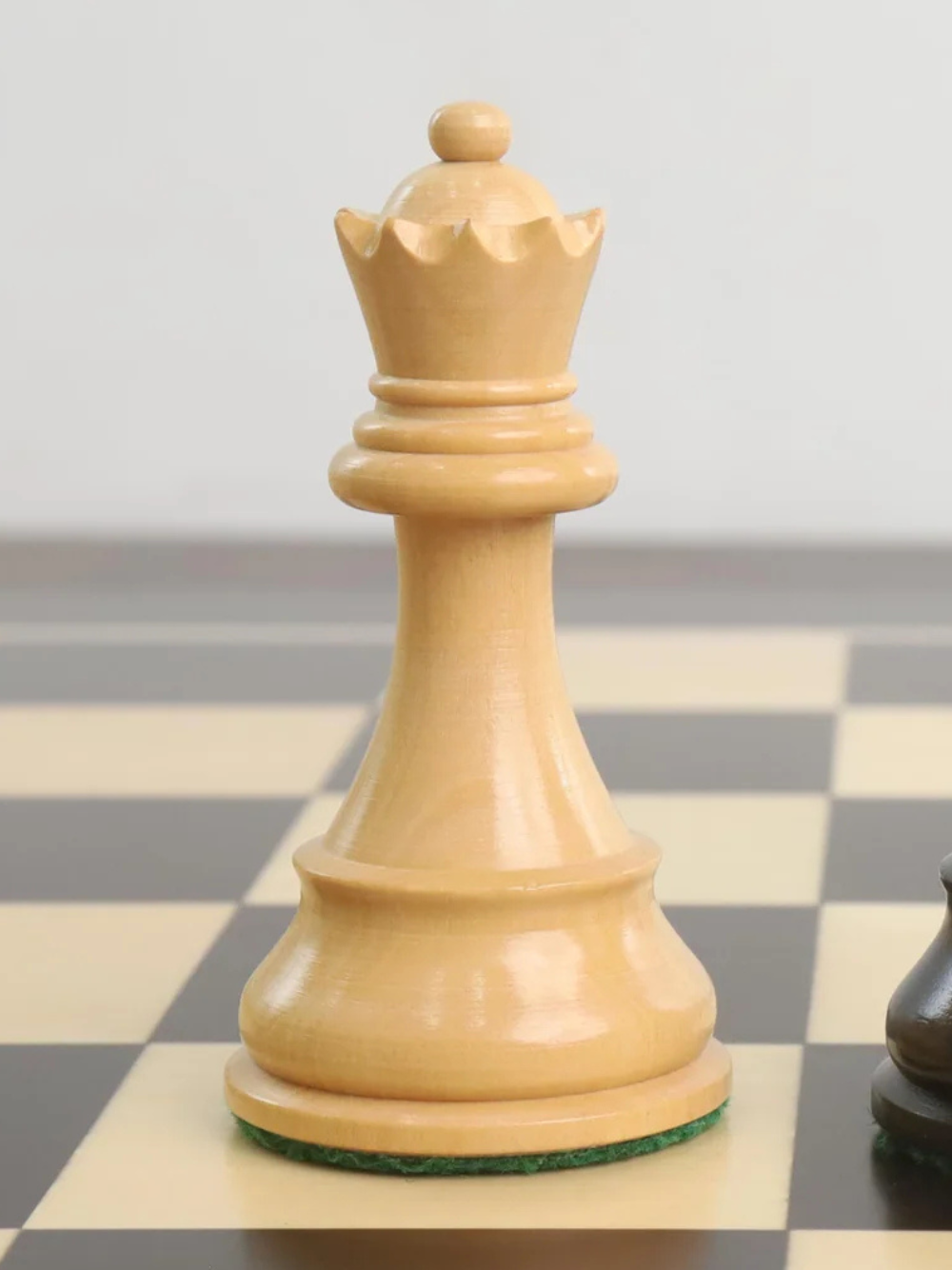 Figurki szachowe Fischer Spassky - podwójnie obciążone drewno hebanowe