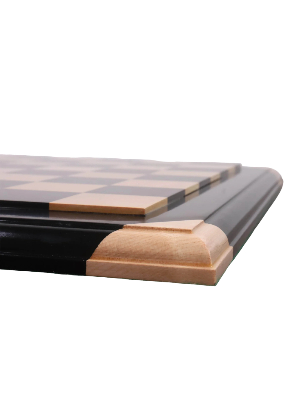 21" Ebony & Maple Wood Luxury Chessboard - 55 mm Square- Raised Tiles