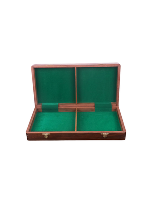 1950's Dubrovnik Chess Board Folding Style in Golden Rosewood & Maple Wood with Internal Storage - 57 mm square