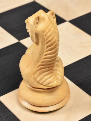 4" Majestic Series Staunton Chess Pieces Only Set - Double Weight Ebonised Boxwood