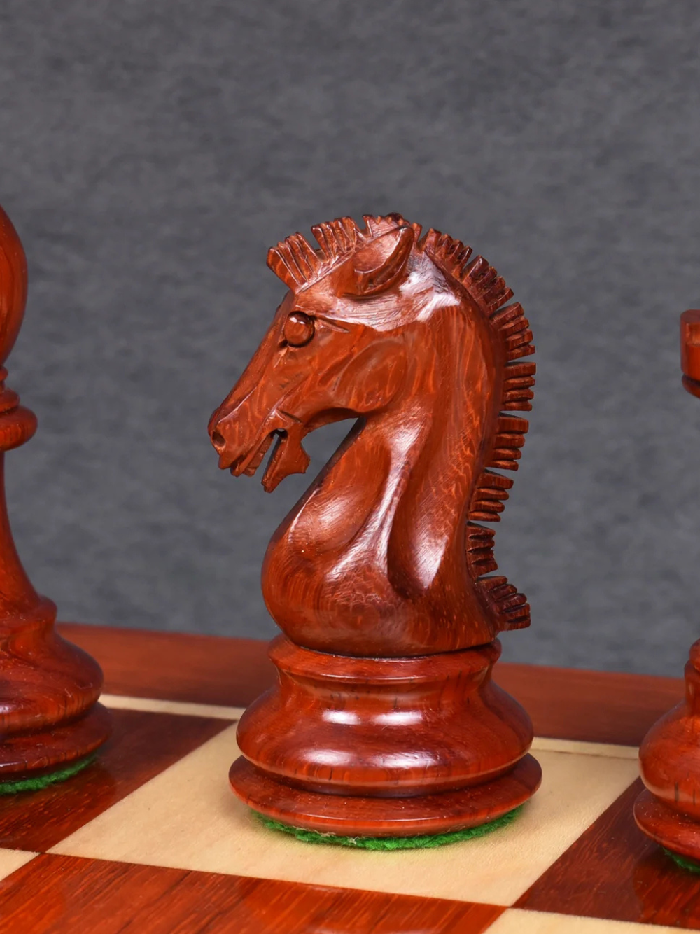 3.9" Craftsman Staunton Chess Pieces Double Weighted Bud Rosewood