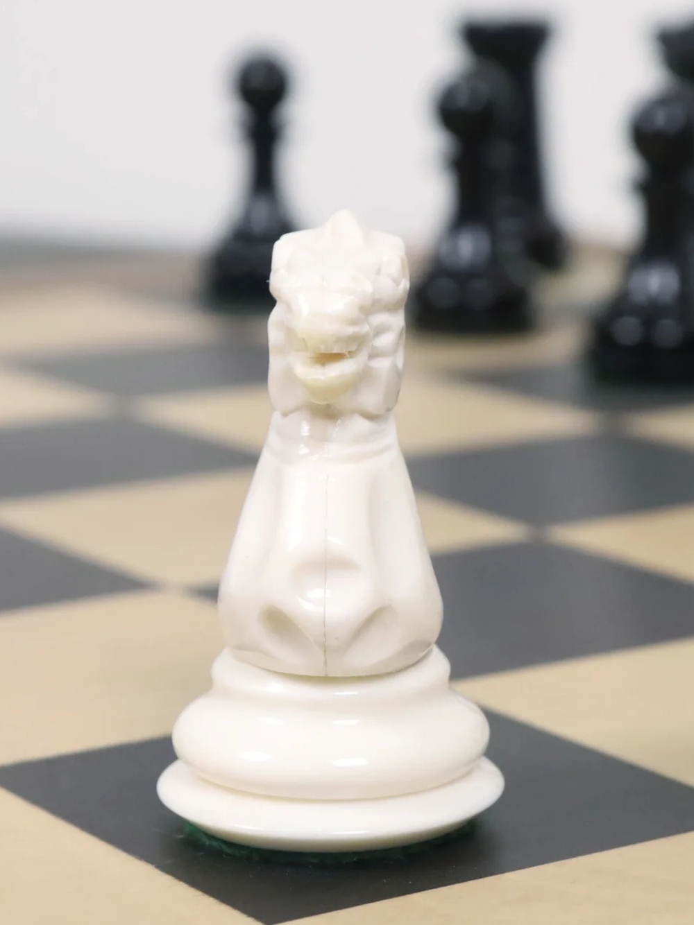 1849 Jacques Cook Camel Bone Chess Pieces - 3.5" King