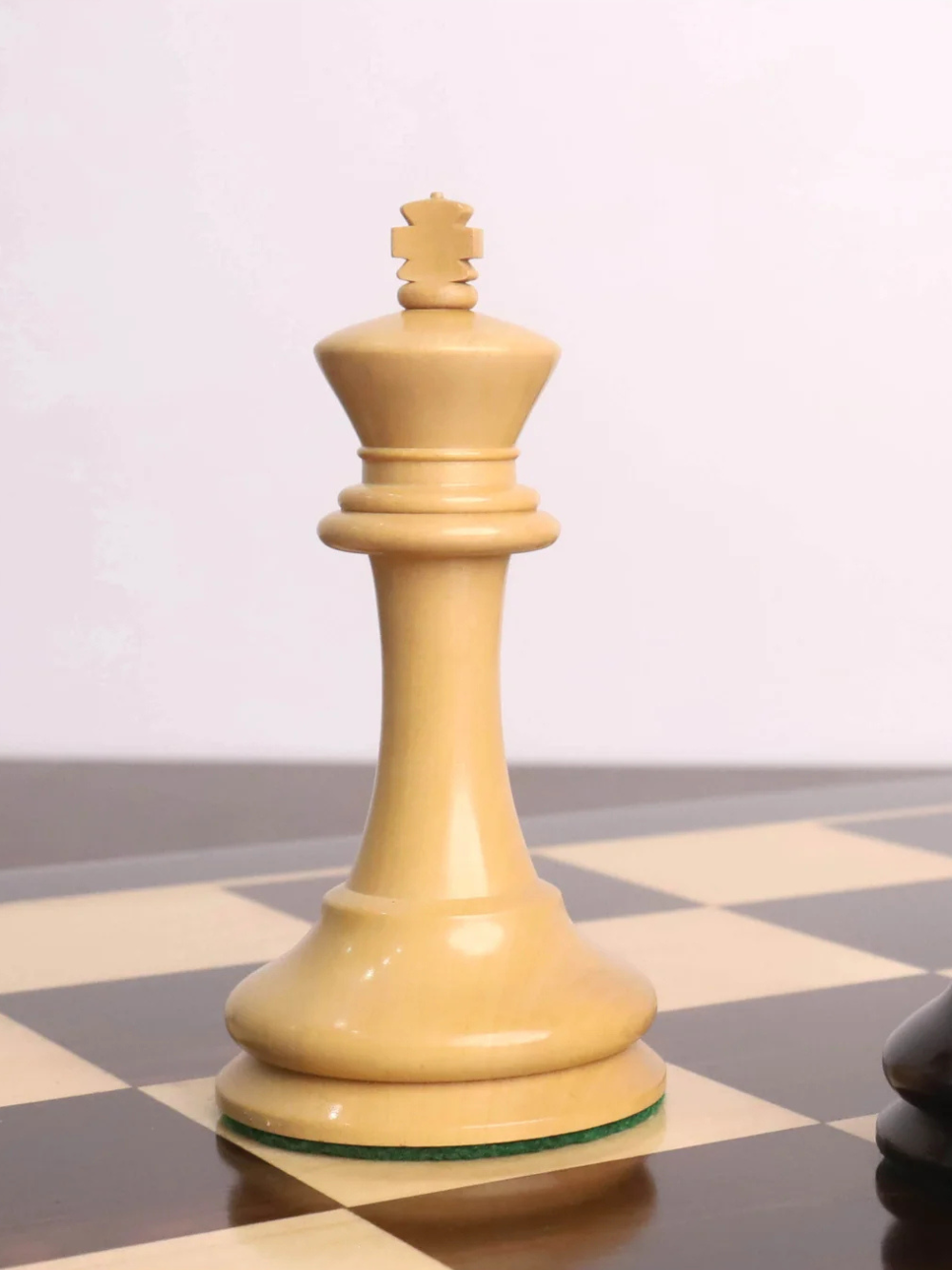 3.5" Circa 1856 Anderssen Dropjaw Staunton Chess Pieces Ebony & Boxwood