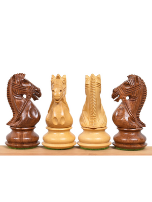 4.2" Supreme Luxury Golden Rosewood Weighted Chess Pieces