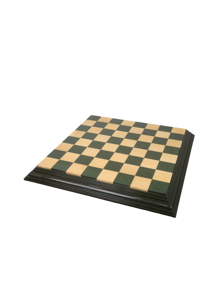 21" Green &amp; Maple HDMR Chess Board - Decorative Edges