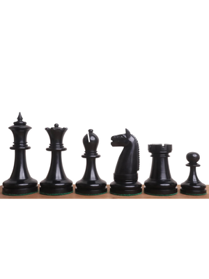 Jeu d'échecs American Chess Company des années 1900 - Pièces en bois d'ébène avec plateau et boîte