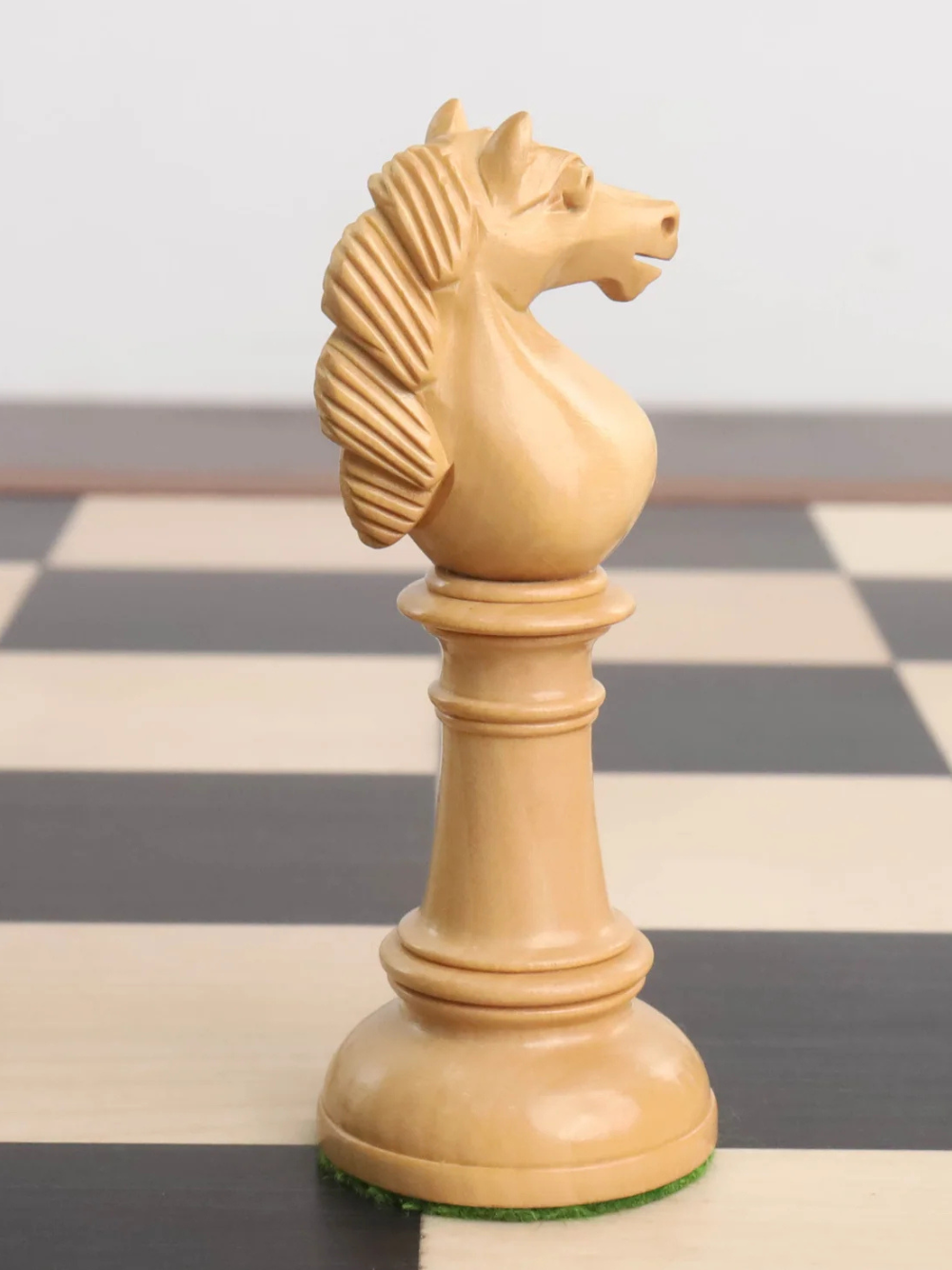 Pièces d'échecs droites pré-Staunton Edinburgh Northern 4" en bois d'ébène