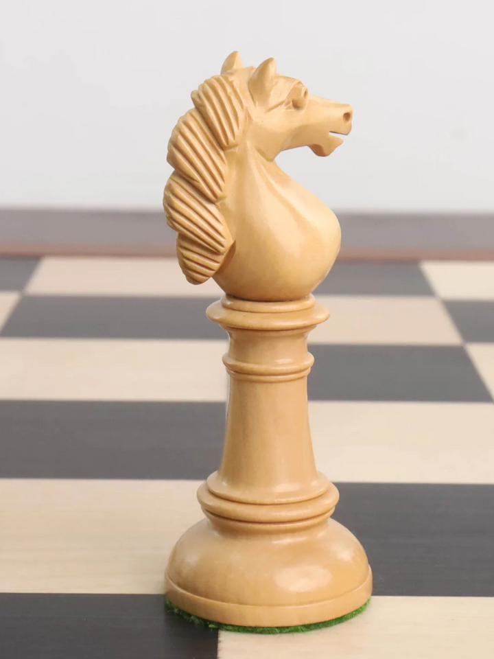 Set di Pezzi di Scacchi Pre-Staunton Nordici di Edimburgo 4" - Solo Pezzi in Legno di Ebano