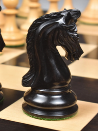 Repro 2016 Sinquefield Staunton Chess Set Ebony Wood with Board and Box