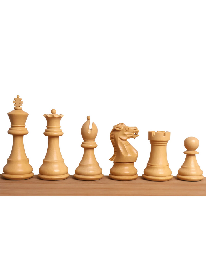 16" Premier Series Magnetic Travel Chess Set- Ebony &amp; Maple Wood Board with Ebonised Boxwood Pieces