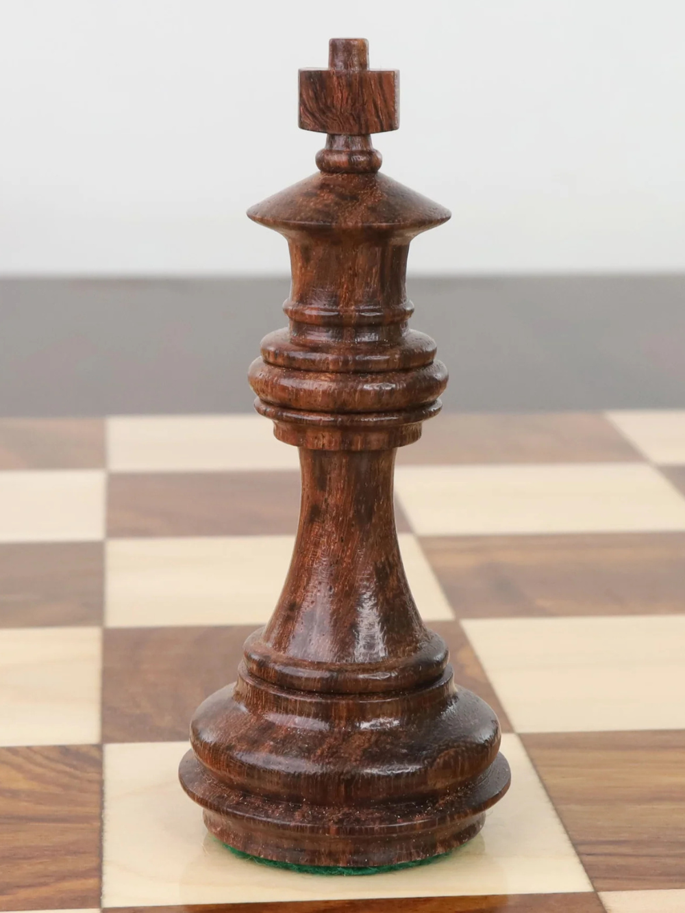 3.4" Meghdoot Series Staunton Chess Pieces - Weighted Golden Rosewood