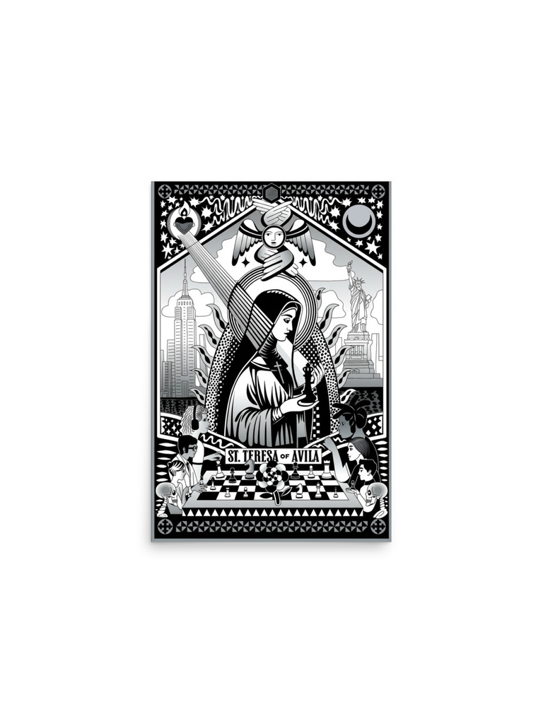 Teresa – Black & White Chess Art Print | Photo Poster | World