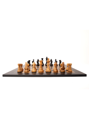 Staunton Europe nº6 chess set with OLIVE WOOD pieces with BLACK board