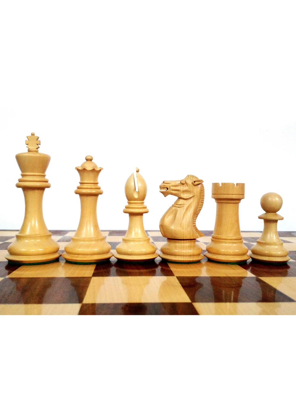 4.1" Pro Staunton Weighted Wooden Chess Set - Rosewood Pieces, 21" Board & Box