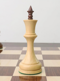 Pièces d'échecs soviétiques russes des années 1960, 4,5 pouces, doublement lestées, en palissandre doré
