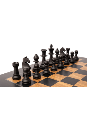 Staunton Europe nº6 chess set with OLIVE WOOD pieces with BLACK board