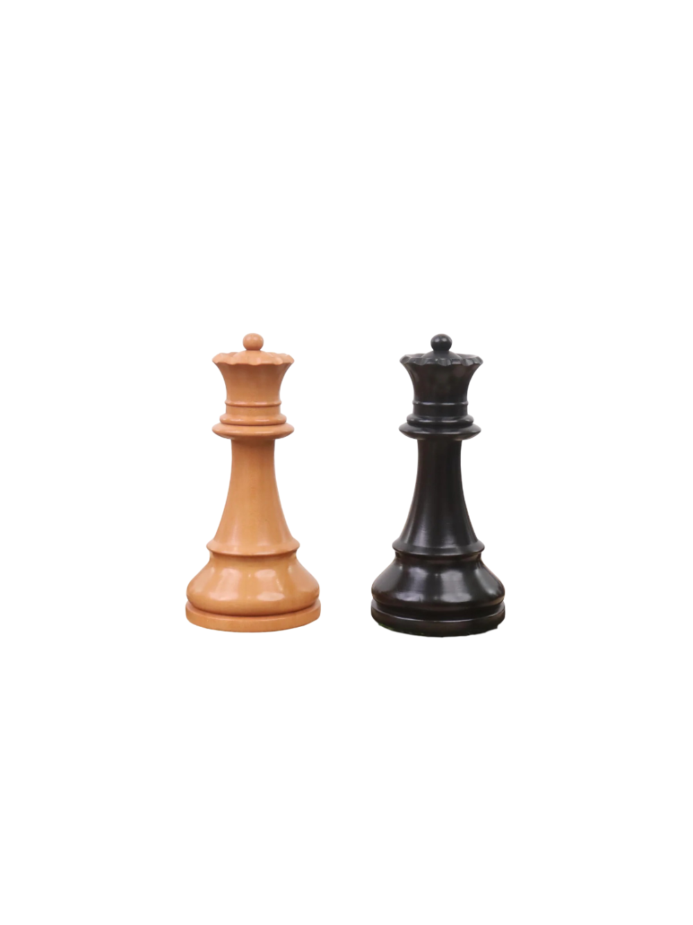Staunton-Schachfiguren des französischen Großmeisters, antikisierter Buchsbaum, 10,4 cm König