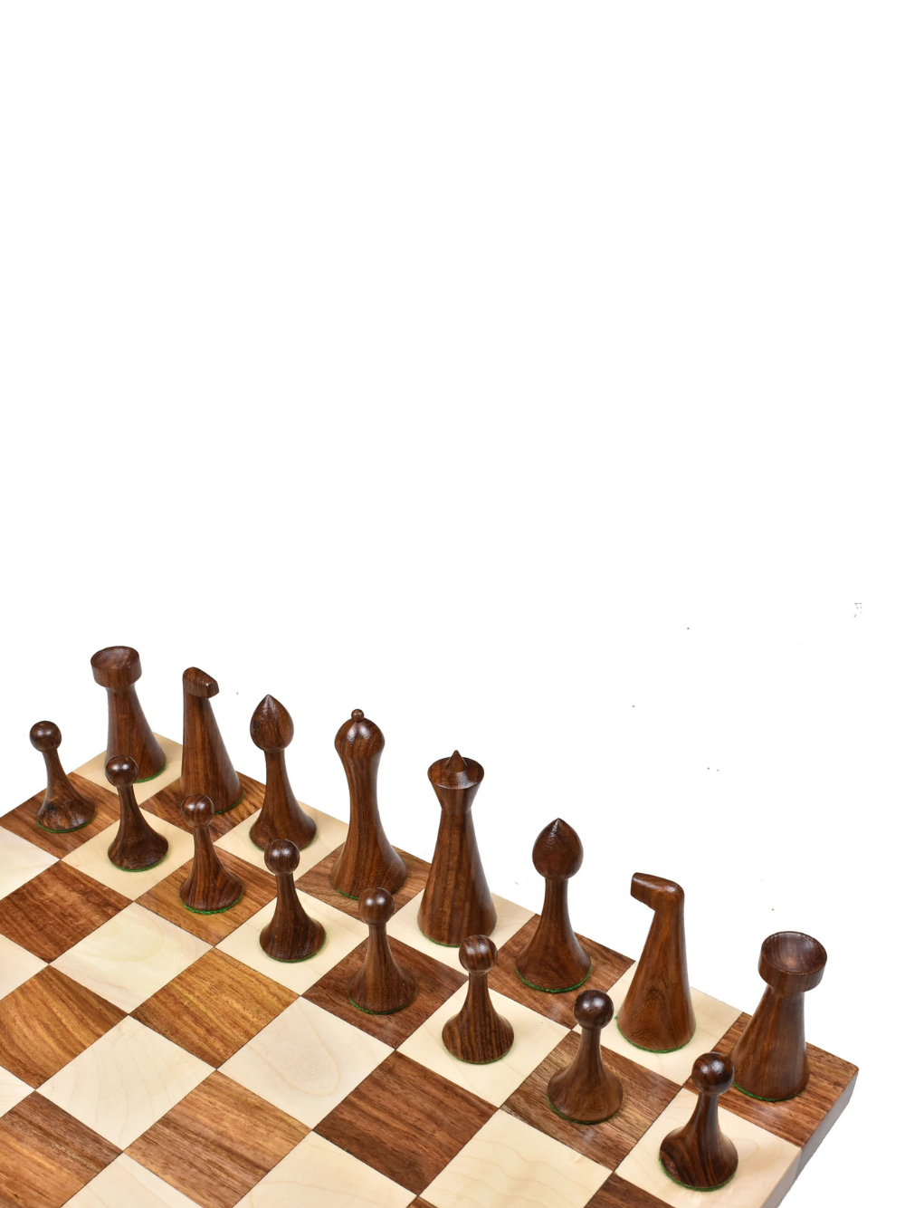 3.6" Herman Ohme Minimalist Chess Pieces - Weighted Golden Rosewood