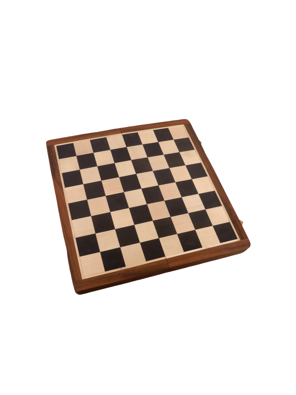 16" Premier Series Magnetic Travel Chess Set- Ebony &amp; Maple Wood Board with Ebonised Boxwood Pieces