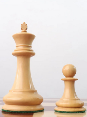 1849 Jacques Cook Staunton Collectors Chess Pieces - Bud Rosewood - 3.75"