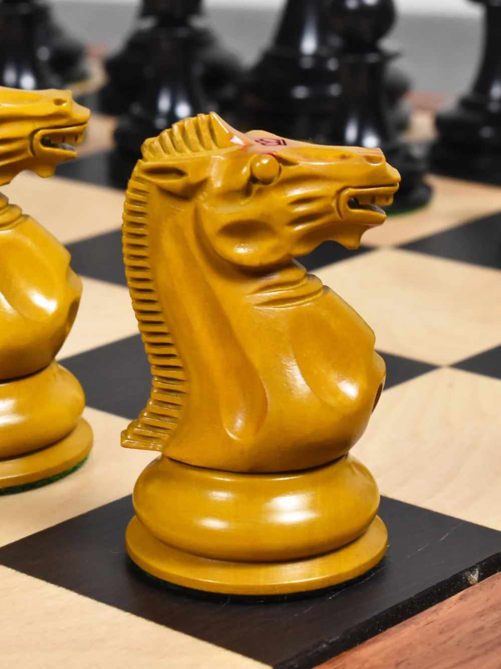 1849 Jacques Cook Staunton Collectors Chess Pieces - Ebony Wood - 3.75"