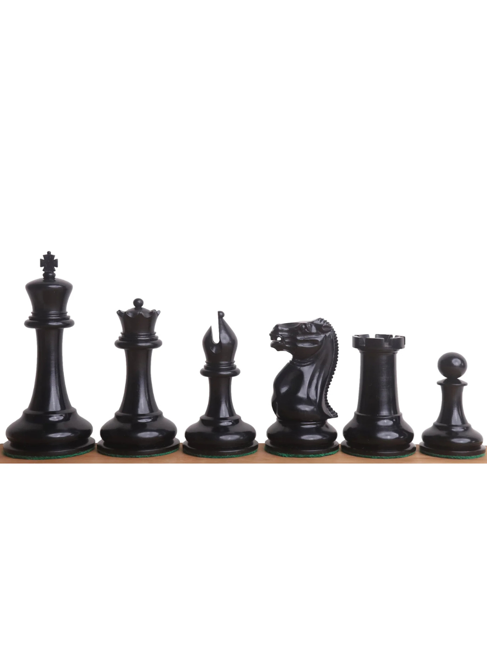 Jeu d'échecs Cooke type Staunton 1850 - Pièces en bois d'ébène et buis vieilli avec plateau et boîte