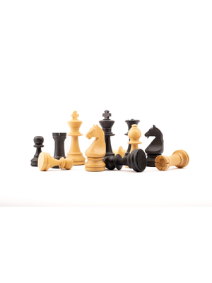 Staunton Europe nº6 chess set weighted MATTE pieces with BLACK board