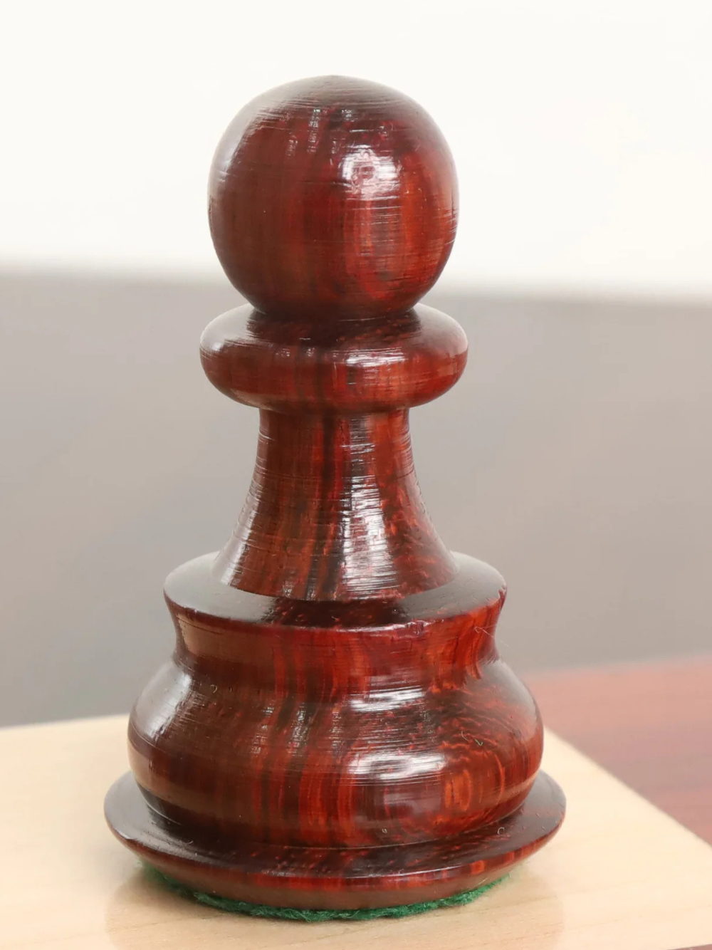 Jeu d'échecs russe Zagreb de 3,9 pouces (15,9 m) en bois de rose à double lestage et bourgeon