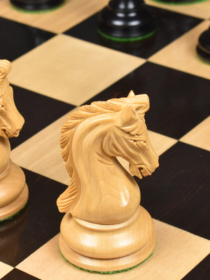 Repro 2016 Sinquefield Staunton Ebony Wood Chess Pieces - Triple Weight