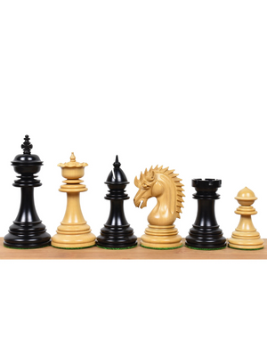 Dragon Luxury Staunton Chess Set - Ebony Pieces with Board & Box