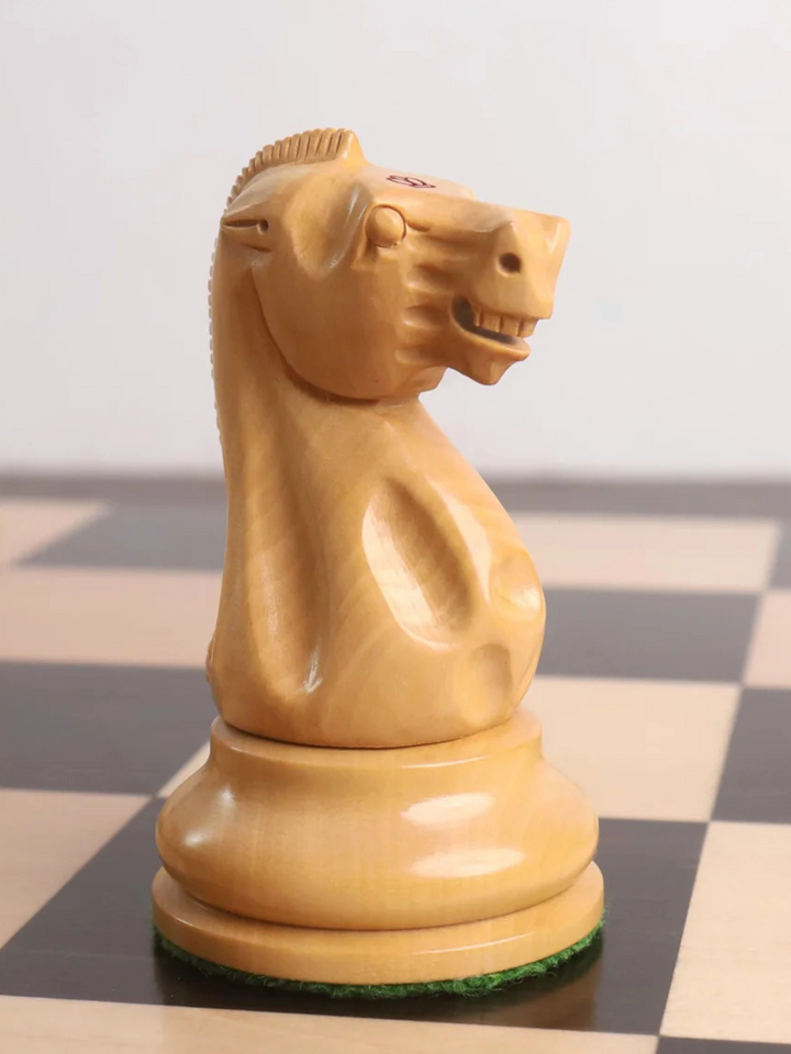 Piezas de ajedrez de lujo reproducidas del siglo XIX B and Co en madera de ébano y boj - Rey de 4.2"