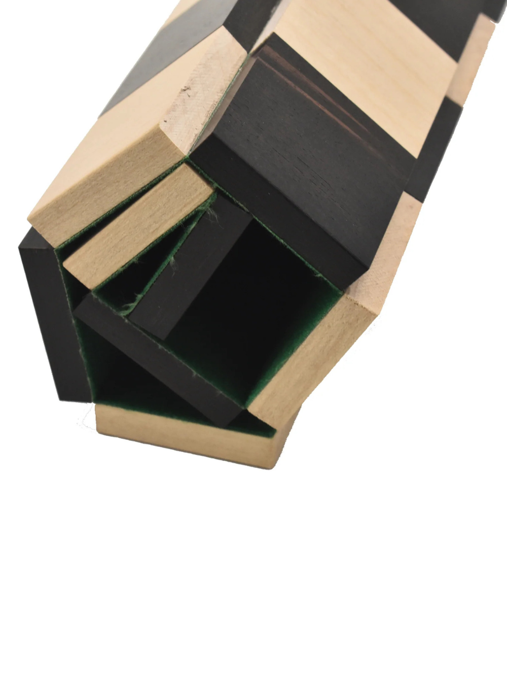 Solid Wood Roll Up Travel Chess Board in Ebony & Maple Wood - image 1