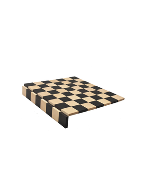 Jeu d'échecs contemporain en laiton de 3,9 pouces et échiquier en ébène de 15 pouces