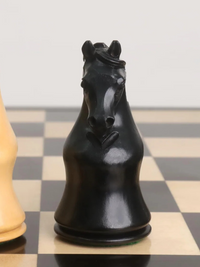 Pièces d'échecs reproduites en bois d'ébène de la Coupe Piatigorsky – Roi 5″