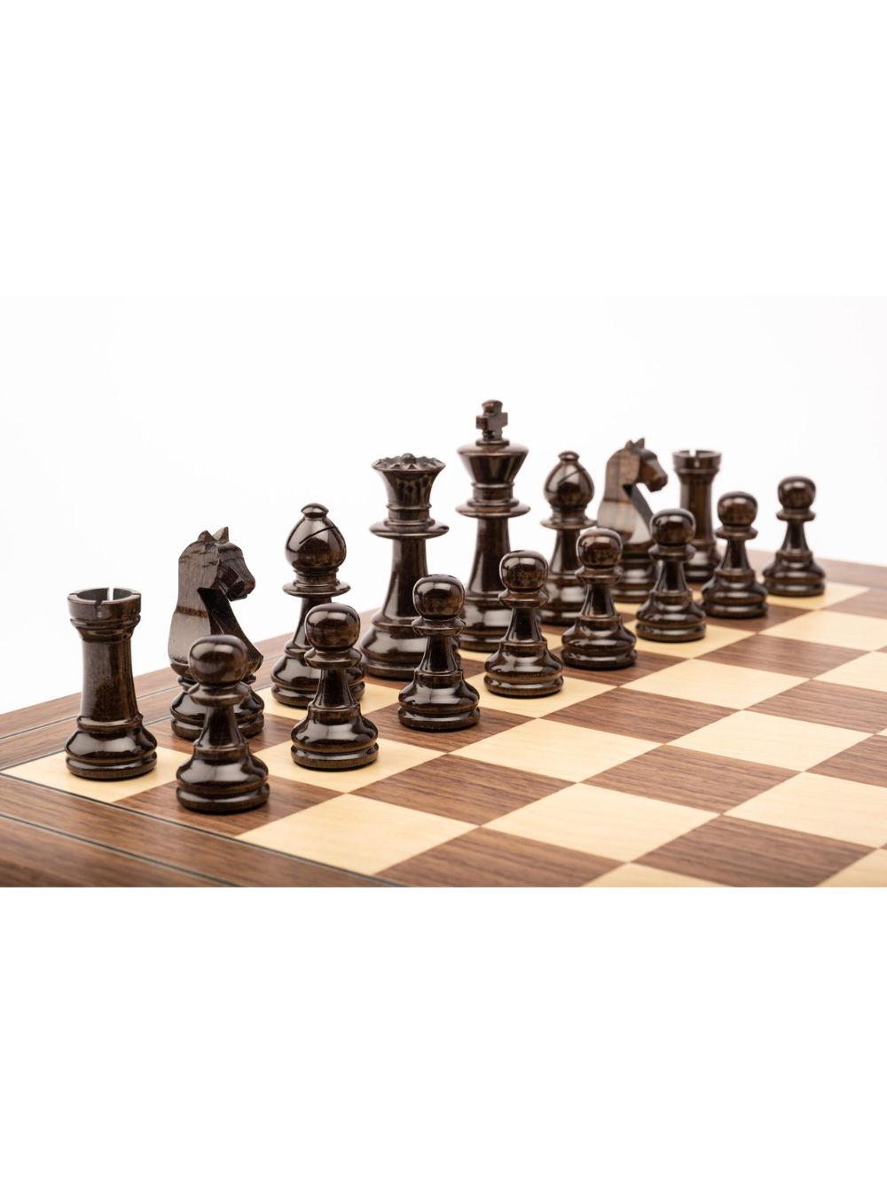 Pièces d'échecs Staunton Europa n° 6 en noyer