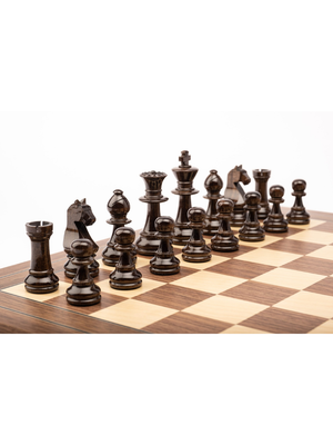 Pièces d'échecs Staunton Europa n° 6 en noyer