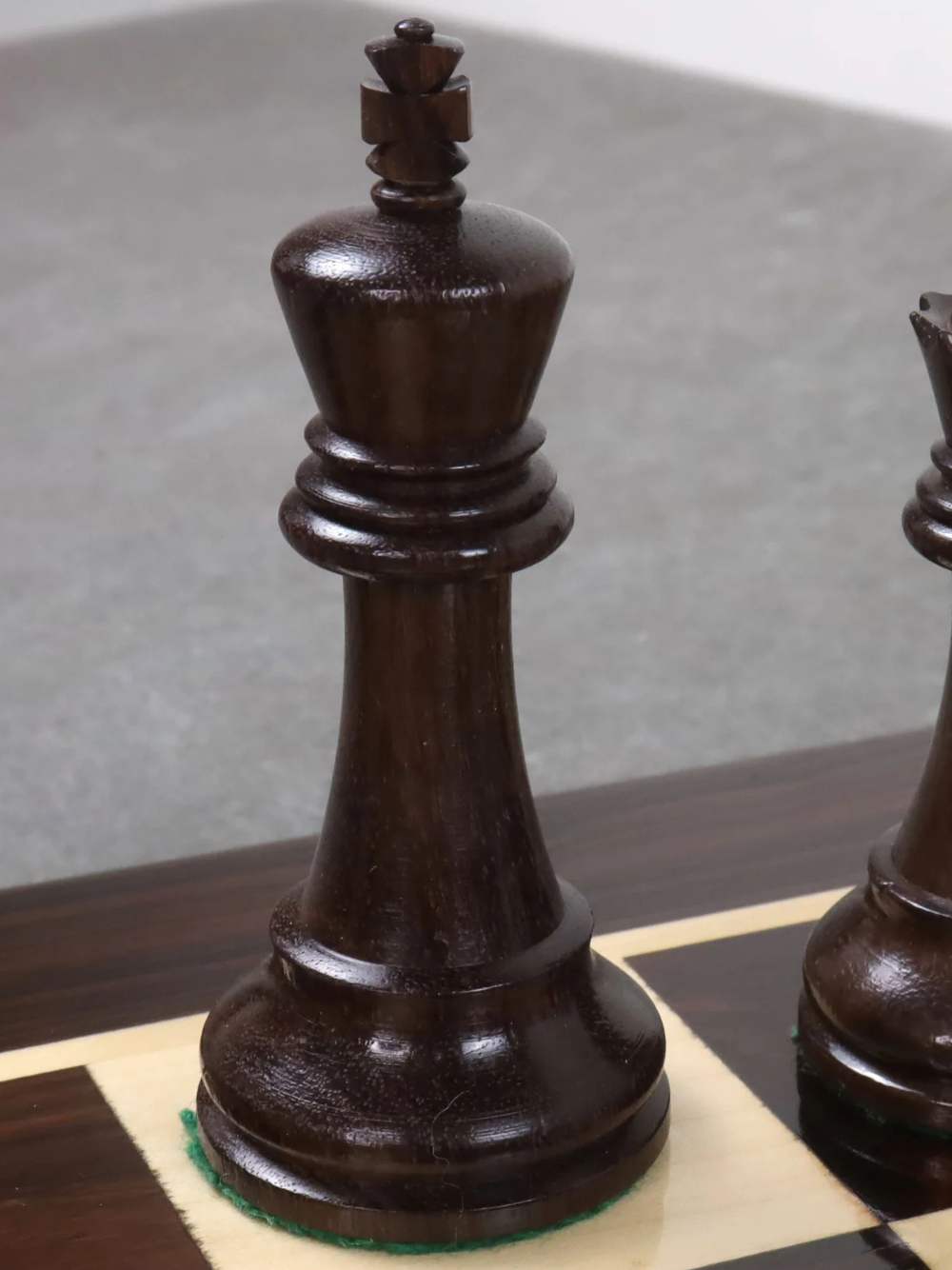Leningrad Staunton Schachfiguren Palisander &amp; Buchsbaum - 4" König