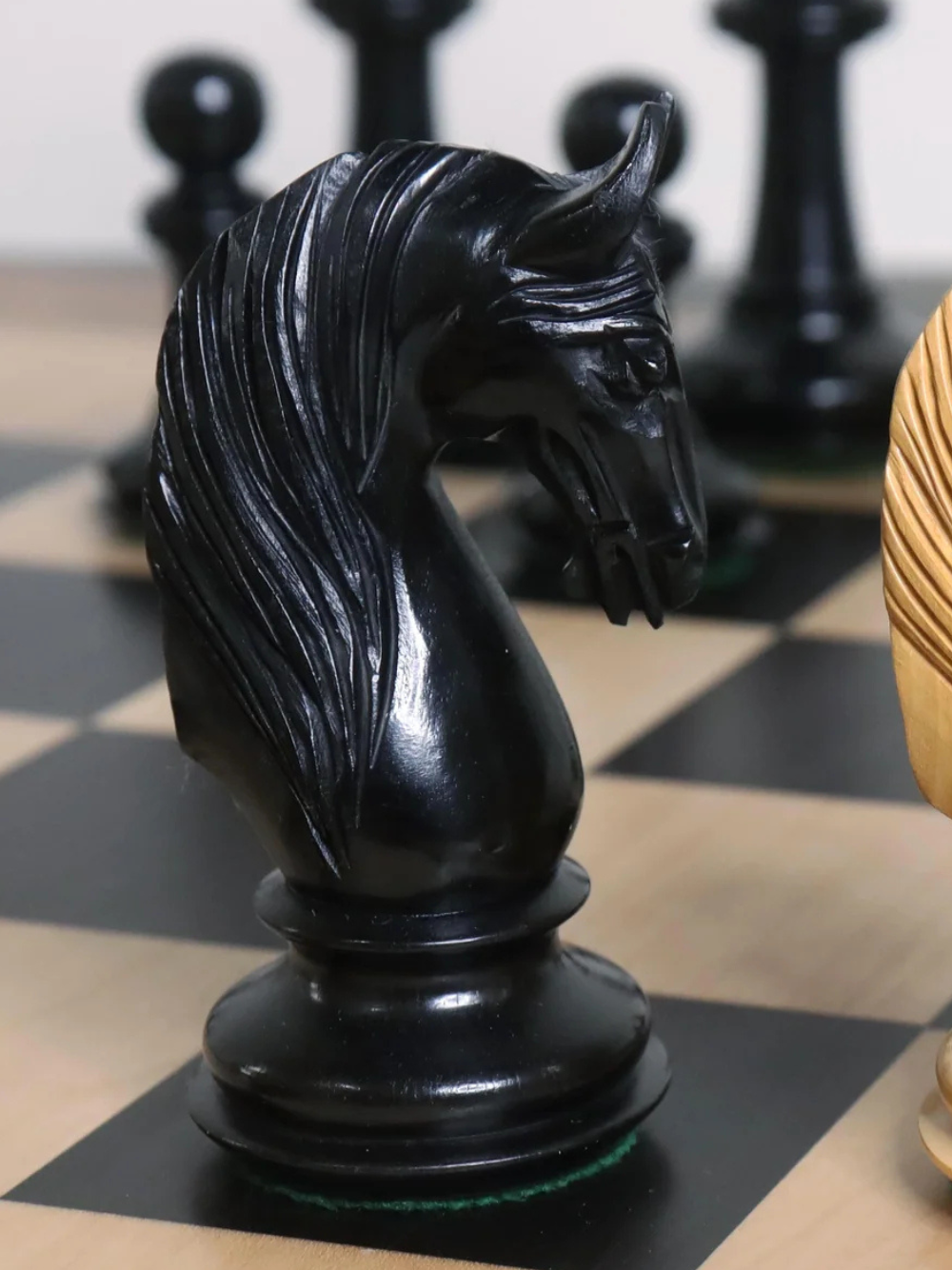 4.6" Bath Luxury Staunton Pieces Only Set - Ebony Wood and Triple Weight