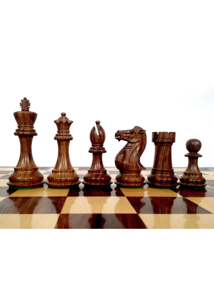 Set di Scacchi Staunton Professionale in Legno Pesato 4,1" - Pezzi in Palissandro, Scacchiera 21" e Scatola