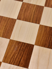 Borderless Hardwood End Grain Chess board - Golden Rosewood & Maple-55 mm square
