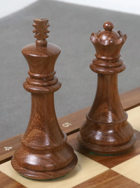 Pièces d'échecs Staunton de la série Majestic de 4 pouces, doublement lestées, en palissandre doré 