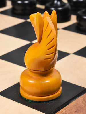 1960's Soviet Championship Tal Chess Pieces Antiqued Boxwood- 4" King