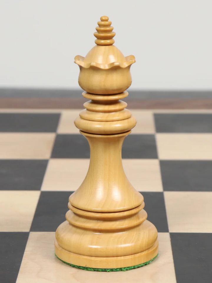 Pezzi di Scacchi Staunton Stallion 4,1" in Legno di Ebano di Lusso - Triplo Peso