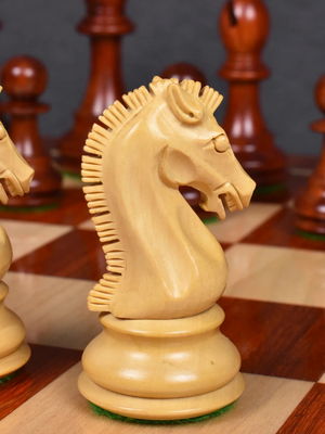 3.9" Craftsman Staunton Chess Pieces Double Weighted Bud Rosewood