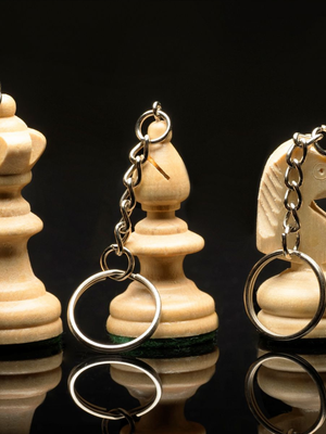 Schlüsselanhänger Weißer Läufer